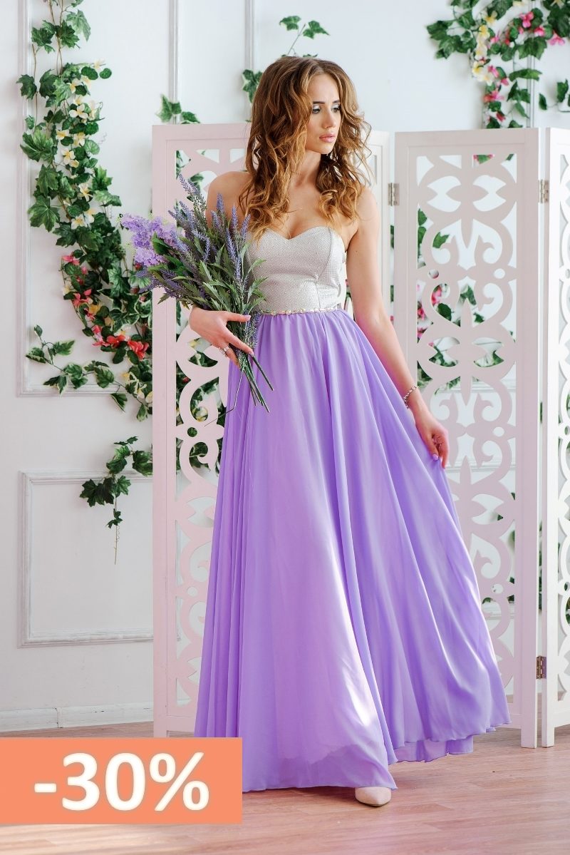 Женские фиолетовые вечерние платья