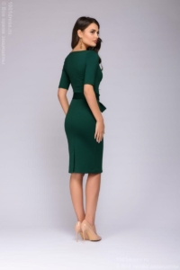 Заказать Зеленое платье с вырезом с бесплатной доставкой по России